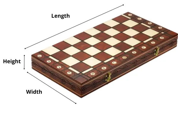 Carved chess set folded