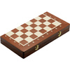 Classic wooden chess set with folding board and chess carrying case - for home use