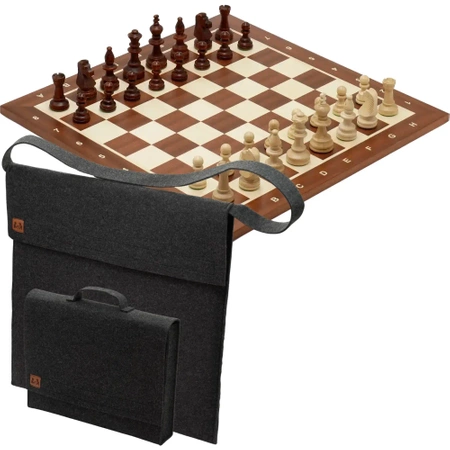 Tournament chess set, Staunton No. 5, with chess carrying cases - for professional use