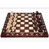 Carved wooden chess set with folding board and chess carrying case - perfect gift