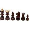 Carved wooden chess set with folding board and chess carrying case - perfect gift