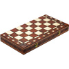 Carved wooden chess set with folding board and chess carrying case - perfect gift